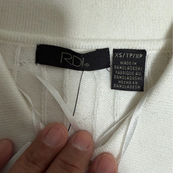 NWT RDI embroidered Ribbed teddy polo sweater XS Preppy City - Picture 7 of 7